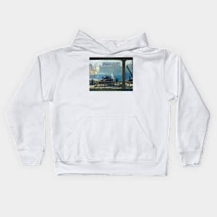 Blue Morning by George Bellows Kids Hoodie